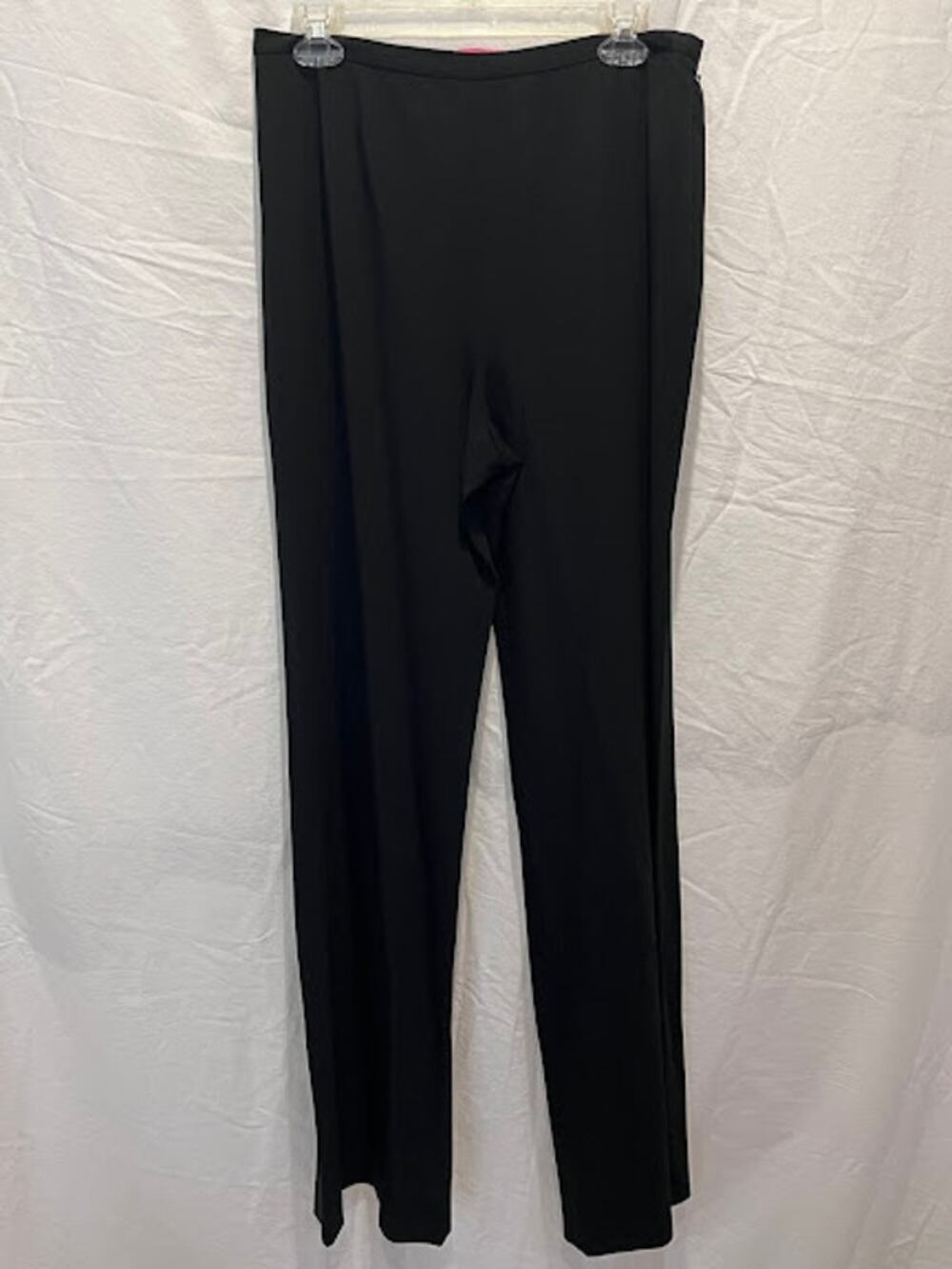 Emmanuel Ungaro Paris Black Side Zipper Full Leg Pants Vintage 80s Designer